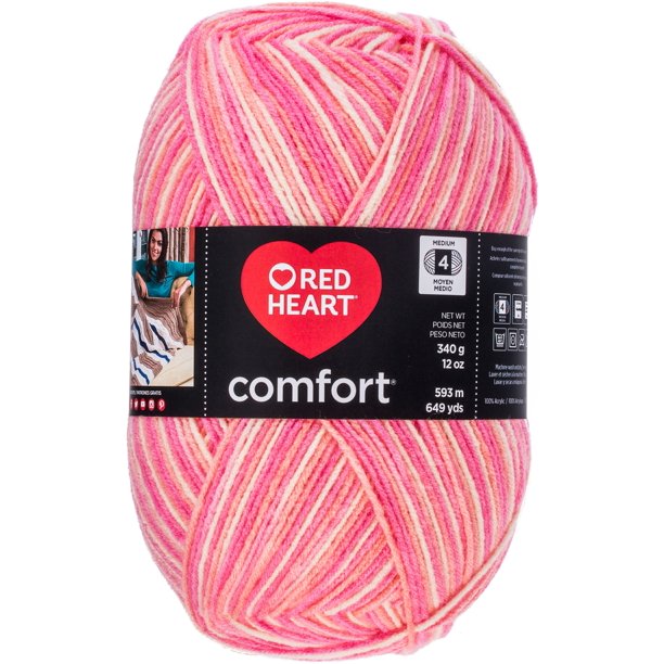 Red Heart Comfort YarnPinks Print