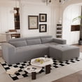 thumbnail image 2 of 109'' Modern Modular Sectional Sofa, Teddy Fabric L Shaped Couch, 3 Seat Corner Sofa Couch, Modern Upholstered Couch with Chaise & Pillows for Living Room Apartment, No Assembly Required BN.3435, 2 of 15