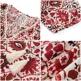 thumbnail image 6 of UVN Summer Tops for Women Short Sleeve V Neck Boho Casual Blouses Ladies Floral Print Tie Front Flowy Shirts, 6 of 9