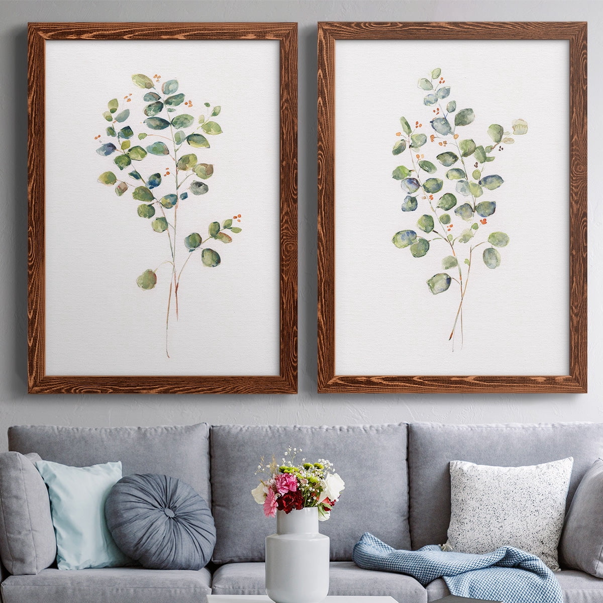 Eucalyptus I - Premium Framed Canvas 2 Piece Set - Ready to Hang