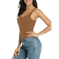thumbnail image 4 of Débardeur pour Femme avec Soutien-Gorge Intégré, Camisole à Larges Bretelles Ajustables, Tricot de Coton, 4 of 6