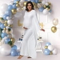 thumbnail image 6 of JustVH Maternity Photography Maxi Gown Elegant Batwing Sleeve Bodycon Long Dress for Photoshoot, 6 of 8