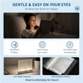 thumbnail image 6 of HIBIBUD Book Light,Rechargeable Clear Led Flat Book Lights for Reading in Bed at Night with 3 Colors&Timer,Dimmable Panel Plate Book Lamp Full Page Light,Gifts for Book Lovers, 6 of 8