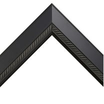 12x36 Traditional Black Picture Frame - UV Acrylic, Foam Board Backing, Hanging Hardware