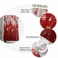 thumbnail image 6 of Red Christmas Waterproof Fabric Shower Curtain, Xmas Balls Snowflake Silver Pine Needles Shower Curtain for Bathroom Curtains Bathtubs Hotel Washable Shower Curtains with 12 Hooks Stall 48x72in, 6 of 6