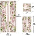 thumbnail image 3 of Bath Towels Set For Bathroom,Watercolor Floral Pink Rose Green Leaves and Flowers Vine Pastel Color Stripes,Luxury Set of 3 Towels,1 Bath Towel,1 Hand Towel,1 Washcloth,Absorbent Soft Quick Dry Towel, 3 of 7