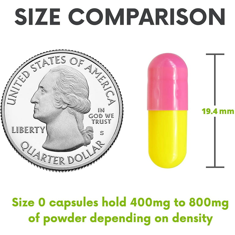 Capsules Express- Size 0 Blue and White Empty Vegan Capsules -  Vegetarian/Vegetable Pill Capsule - DIY Powder Filling (10000)