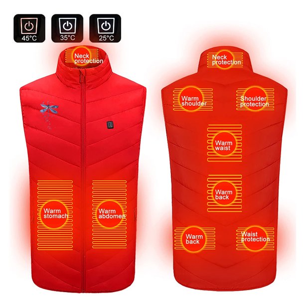 Abrigo calefactable informal sin mangas y sin capucha para Halloween, talla grande, para hombre y mujer, 9 unidades, para invierno