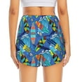 thumbnail image 4 of Goofa Hawaiian Style Printed Women 2 in 1 Running Shorts,Quick Dry Athletic Workout Shorts,High Waisted Athletic Shorts with Liner Pockets-X-Large, 4 of 9