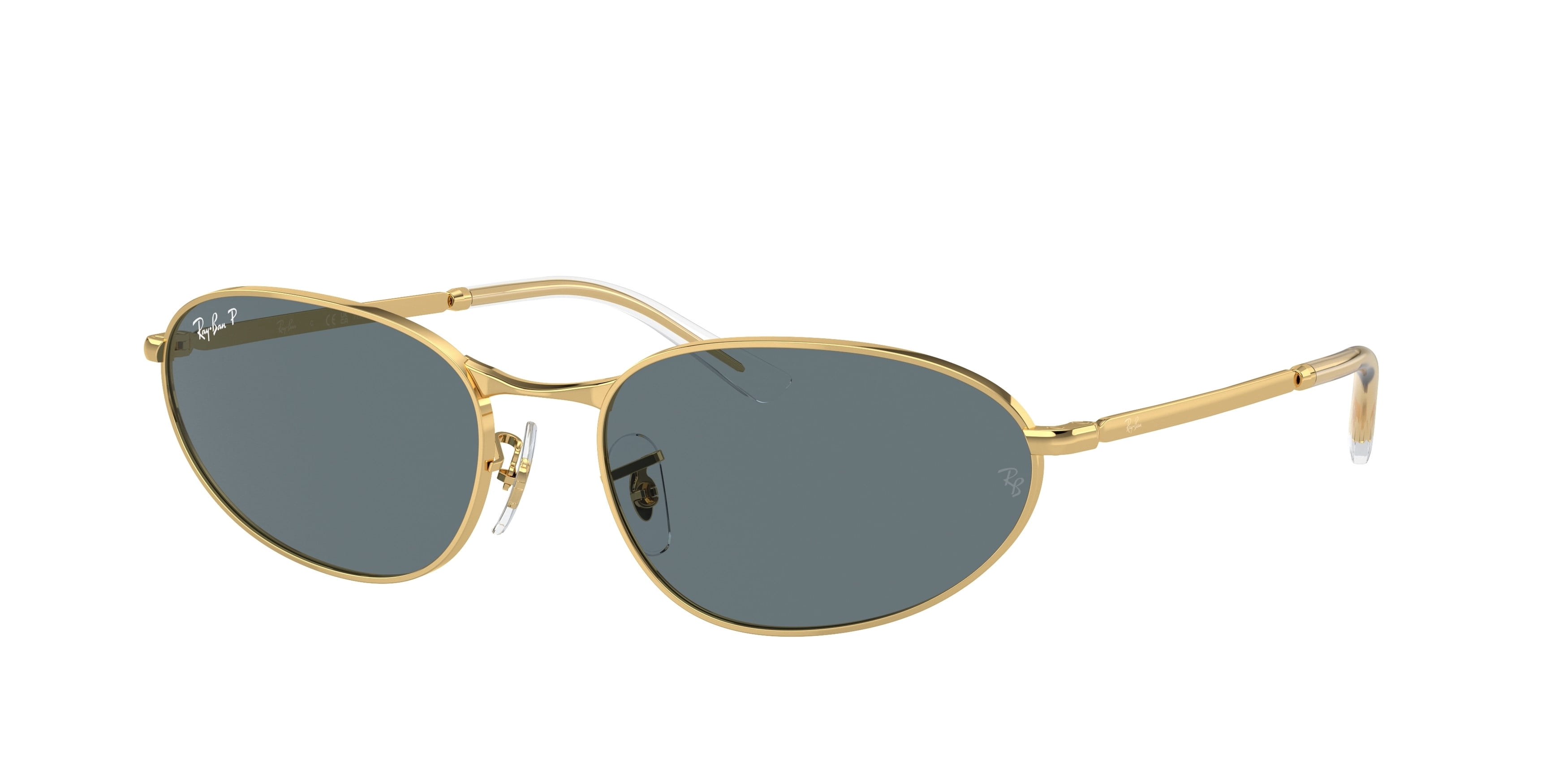 Ray-Ban Polarized Navigator Sunglasses, Dark Green Lenses, Gold