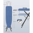 thumbnail image 4 of Foldable Iron Board with 4 Layered Cover and Pad Height Adjustable up to 35 Inches Iron Rest, Hook Steel X-Legs Midnight Blue, 4 of 6