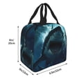 thumbnail image 3 of Lsque Undersea Shark Pattern Lunch Bag Women/Men Insulated Lunch Box,Small Leakproof Cooler Food Lunch Containers Reusable High Capacity Lunch Tote Bags, 3 of 6