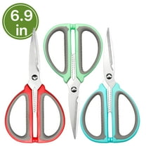 FACEGA 3Pcs Scissors All Purpose,Pp Handle 6.9" Fabric Scissors,Straight Handle Office Scissors,Multcolor