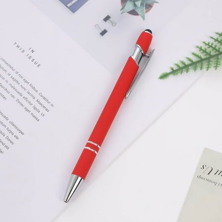 6 Pack 5.5 Inch Ballpoint Pen 2-in-1 Stylus Retractable Ballpoint Pen with Stylus tip Metal Stylus Pen for Touch Screens Ink Pen with Stylus Ball Point Pen