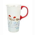 thumbnail image 1 of Cypress Ceramic Travel Cup, 17 OZ. ,w/box and Tritan Lid, Holiday Sandpipers, 1 of 3