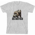 thumbnail image 3 of Big Brother Bears Boy's Heather Gray Crew Neck Short Sleeve Tee-Medium, 3 of 4