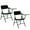 Black/Left Arm, variant on Hampden Furnishings Bernadine Collection Metal Folding Chair with Tablet Arm, Pack of 2