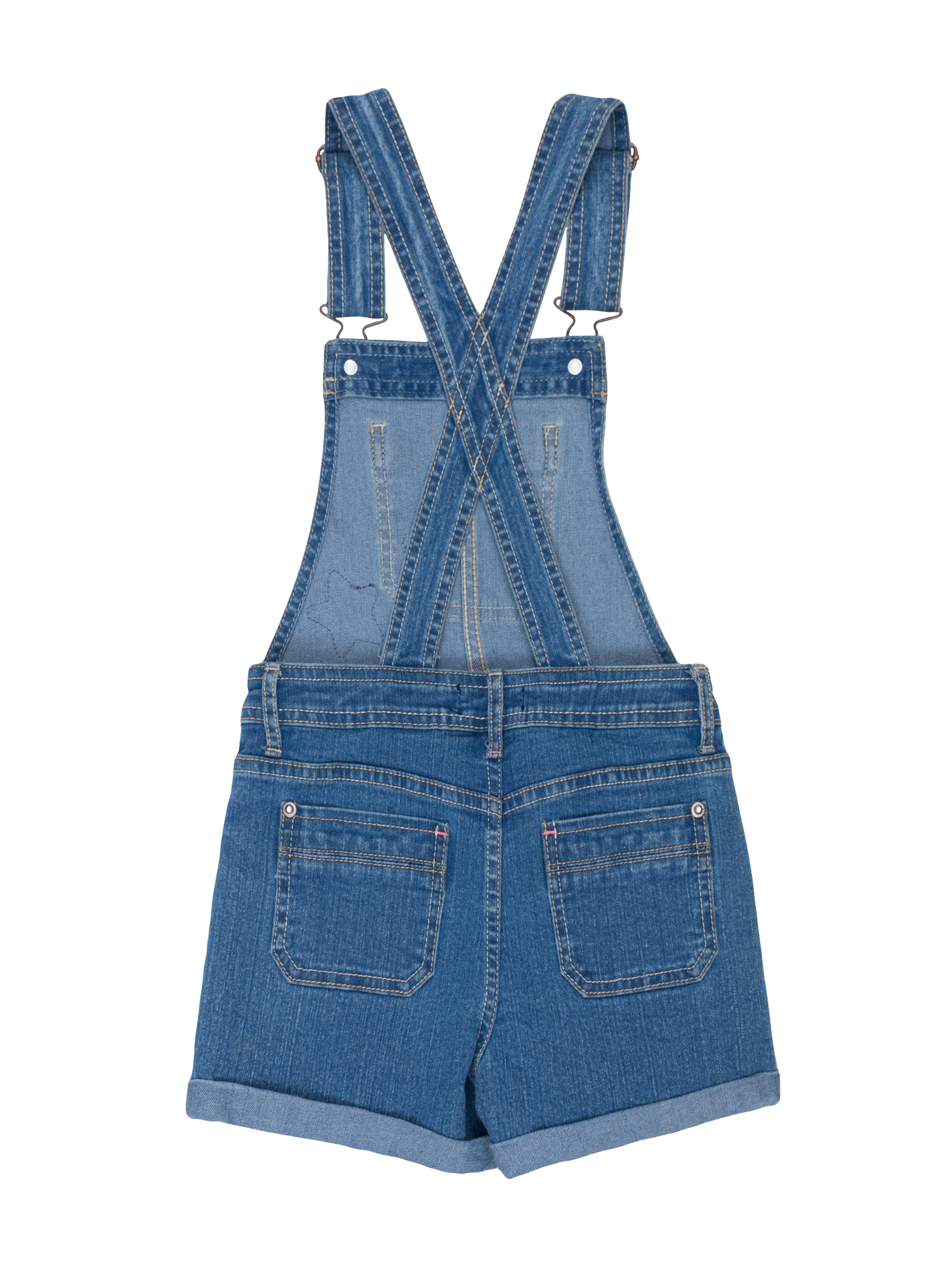 Jordache Rolled Cuff Embellished Overall Short (Little Girls & Big Girls) - image 2 of 2