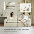 thumbnail image 2 of Modern Removable Sofa with Cushions and Storage, for Living Room Apartment, Beige, 2 of 6