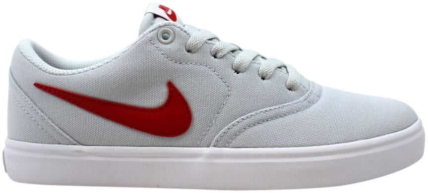 white nike with red check