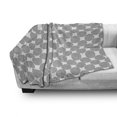 thumbnail image 3 of Geometric Circle Soft Flannel Fleece Throw Blanket, Vortex Spirals Polygonal Rotated Lines Trippy Chord Design Print, Cozy Plush for Indoor and Outdoor Use, 60" x 80", Grey White, by Ambesonne, 3 of 6