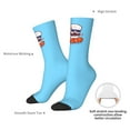 thumbnail image 2 of Yiaed Sushi Salmon Surfing Print Great elasticity Crew Socks Sports socks for Men and Women, 2 of 5