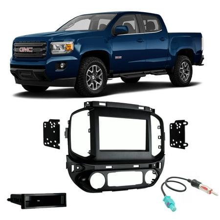 GMC Canyon 2019 Single or Double DIN Stereo Harness Radio Install Dash Kit
