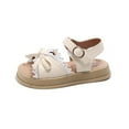 thumbnail image 5 of LYHaoo Girls Sandals Girls' Sandals Summer Children's Bow Western Shoes Little Girls Baby Soft Bottom Beach Shoes Sizes 21 Little Kid(1-1.5 Years), 5 of 5
