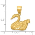 thumbnail image 4 of 14K Yellow Gold Diamond-Cut Swan Pendant (22.5 X 18.5) Made In United States c4054, 4 of 6