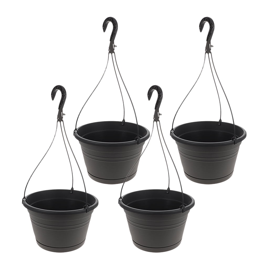 MLINS  4 Pcs for Indoor Plants Stackable Hanging Planters Balcony Black