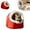 Red, variant on Cat Caves for Indoor Cats, 2026 New Soft Winter Warm Pet Cave Bed, Removable Cushion Warming Pets Cozy Enclosed Cat House with Non-Slip, Cozy Indoor Nest for Cats and Small Dogs (Brown, M)