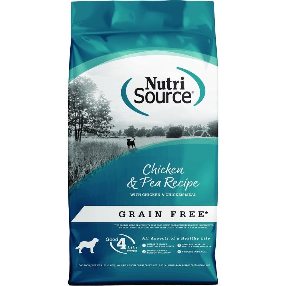 Nutrisource Grain Free Chicken & Pea Recipe Dry Dog Food, 4 Pounds