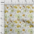 thumbnail image 1 of oneOone Cotton Flex Yellow Fabric Flower Watercolor Sewing Material Print Fabric By The Yard 40 Inch Wide, 1 of 4