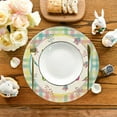 thumbnail image 5 of Aufmer Easter Round Placemat Set, 15 Inch Linen Table Mats with Coasters, Heat Resistant Stain Proof Holiday Dining Decor for Kitchen Party Restaurant, 5 of 5