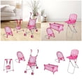 thumbnail image 2 of Pretend Play Set Highchair Swing Doll Nursery Accessory For Kids Realistic Roleplay Parenting Activity Toy, 2 of 8