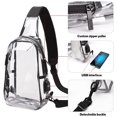 thumbnail image 2 of Riñoneras informales de PVC, bandolera diaria transparente ajustable, para viajes de negocios, 2 of 6