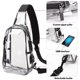 thumbnail image 2 of Bolsa De Pecho Riñoneras Informales De Pvc, Bandolera Diaria Transparente Ajustable, Para Viajes De Negocios Likrtyny Para Estrenar, 2 of 3