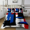 thumbnail image 1 of Erosebridal Abstract Graffiti Stripes Bedspread Set Twin Size Blue Black Red, 1 of 6