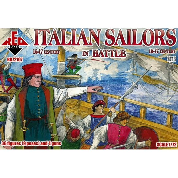 1/72 Italian Sailors in Battle XVI-XVII Century (36 w/4 Guns)