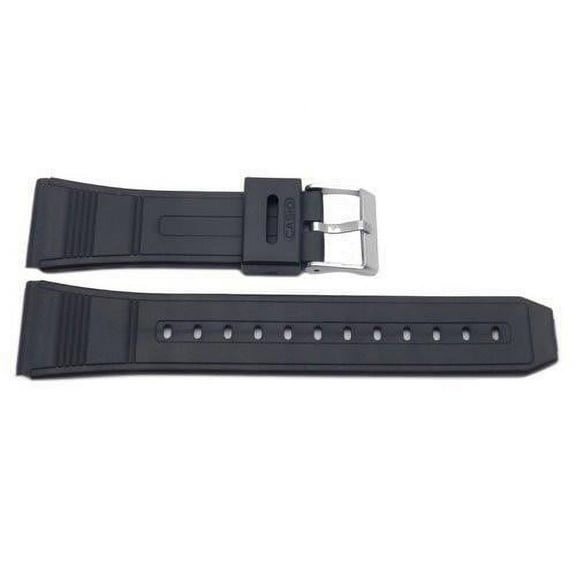 Casio Style Silicone 22mm Black Watch Strap