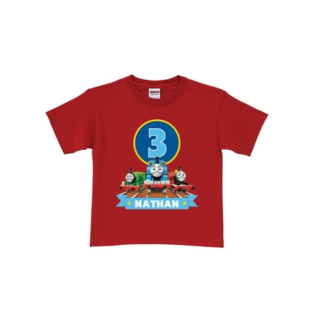 Personalized Thomas & Friends Red Birthday Boys' T-Shirt In Sizes: 2t, 3t, 4t,
