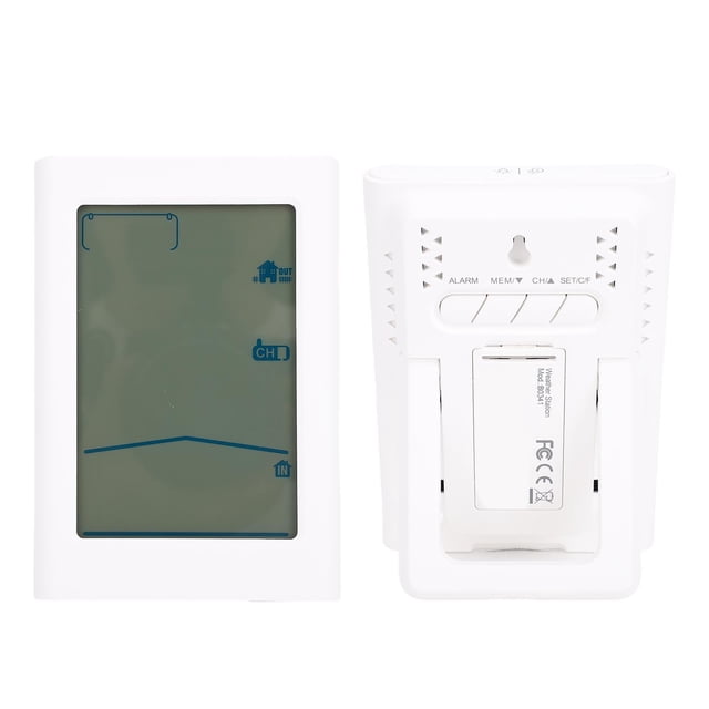 Weather Clock, Thermometer Clock Wireless Humidity LCD Display for Outdoor