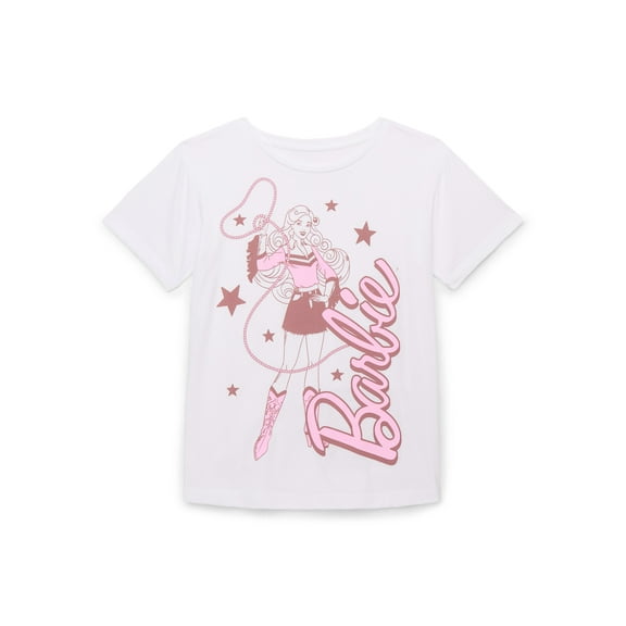 Barbie Cowgirl Girls Short Sleeve Graphic T-Shirt, Sizes 4-16
