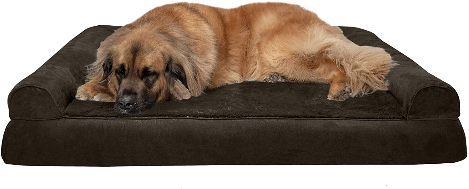 Therapeutic Sofa-Style Traditional Living Room Couch Pet Bed w/ Removable Cover for Dogs & Cats Available in Multiple Colors & Styles Furhaven Pet Dog Bed
