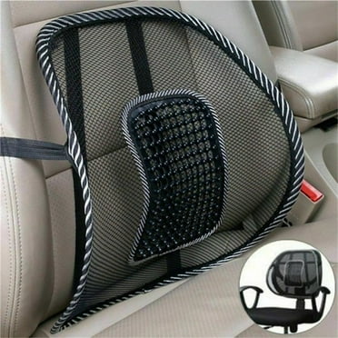 Casewin Black Lumbar Mesh Back Brace Support Office Home Car Seat Chair Ventilate Cool Cushion Pad with Massage | Breathable, Massage Beads for Ultimate Comfort (1 Piece)