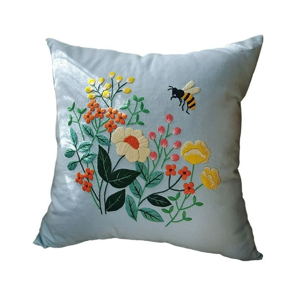 sewing crocheting pillow case flower pattern Style B