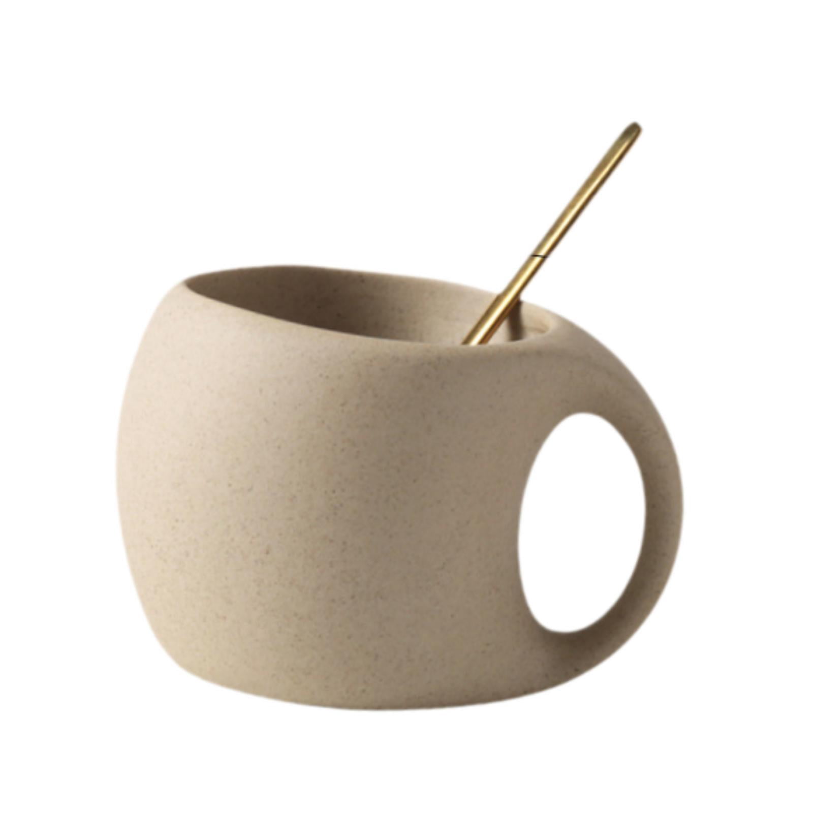 kowaku Ceramic Coffee Mug Coffee Cup Wide Mouth with Handle Unique 250ml Beverage Drink Cup Espresso Cup for Cafe Kitchen Restaurant without Saucer