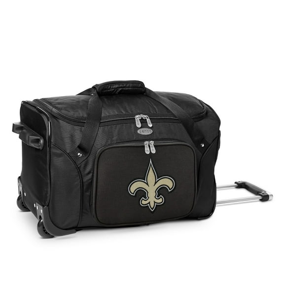MOJO Black New Orleans Saints 22" 2-Wheeled Duffel Bag