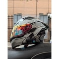 thumbnail image 5 of Casco de motocicleta ORZ, unisex, modular, abatible, de cara completa, para carreras, con viseras dobles, aprobado por DOT, 5 of 5