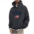 thumbnail image 4 of SAWOBUUN Mens USA Sweatshirt American Flag Patriotic Hoodie Casual Long Sleeve Pullover Sweatshirt with Pocket, 4 of 6